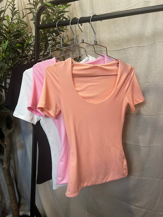 April Buttery Scoop Neck Shirt